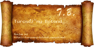 Turcsány Botond névjegykártya